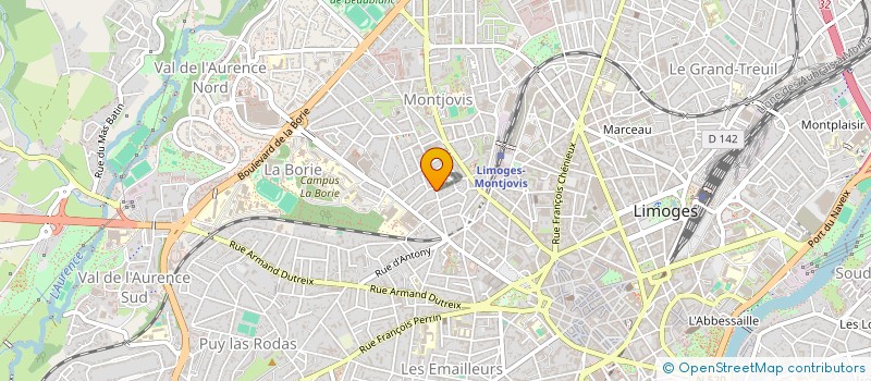localisation de l'entreprise ASSOC NOUVELLE EVASION à LIMOGES