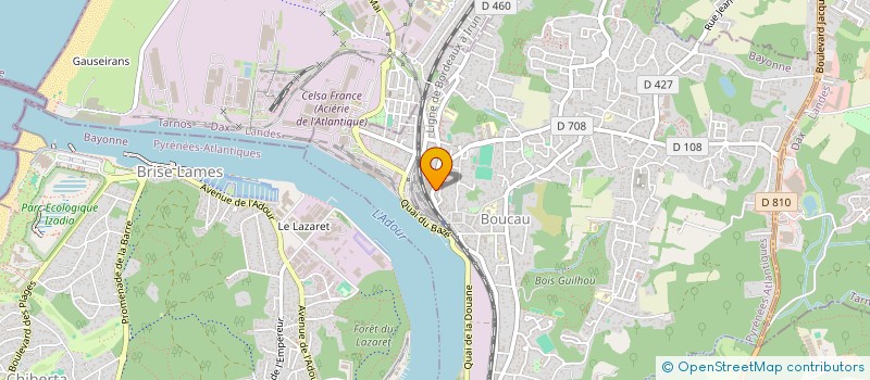 localisation de l'entreprise ASSOC OEUVRES LAIQUE DU BOUCAU  BOUCAU