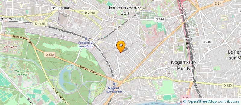 localisation de l'entreprise ASSOC ON STAGE  FONTENAY-SOUS-BOIS