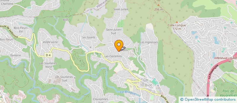 localisation de l'entreprise ASSOC OPUS ARTIS  BIOT