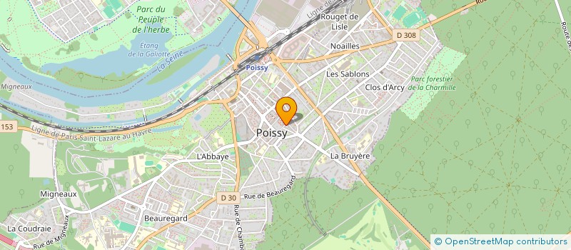 localisation de l'entreprise ASSOC ORGANISME AIDE HANDICAP REG POISSY à POISSY