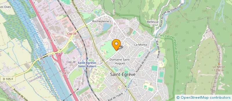 localisation de l'entreprise ASSOC OSTEOPATHIE PLUS à SAINT-EGREVE