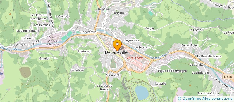 localisation de l'entreprise ASSOC PARENTALE CLSH CLUB ENFANTS à DECAZEVILLE