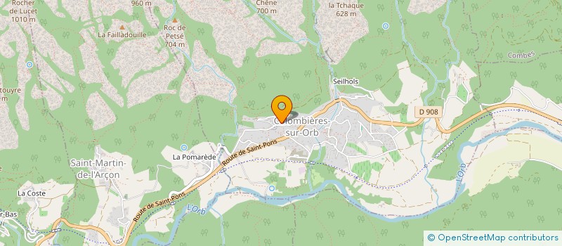 localisation de l'entreprise ASSOC PARENTS D'ELEVES à COLOMBIERES-SUR-ORB