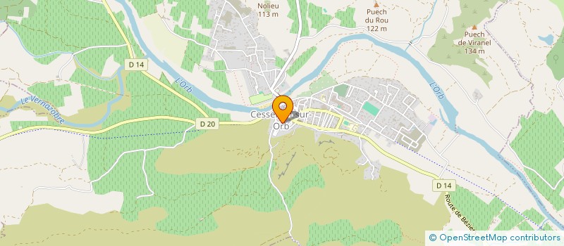 localisation de l'entreprise ASSOC PARENTS D ELEVES CENTRAAERE  CESSENON-SUR-ORB