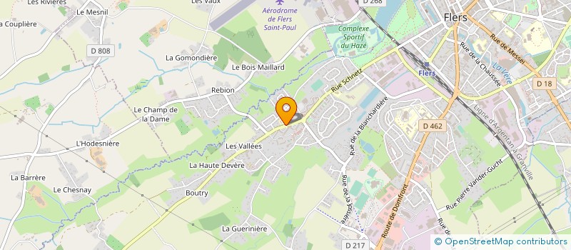localisation de l'entreprise ASSOC PARENTS D'ELEVES LES OISILLONS à FLERS