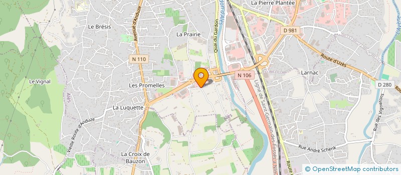 localisation de l'entreprise ASSOC PARENTS ELEVES CANTINE à ALES
