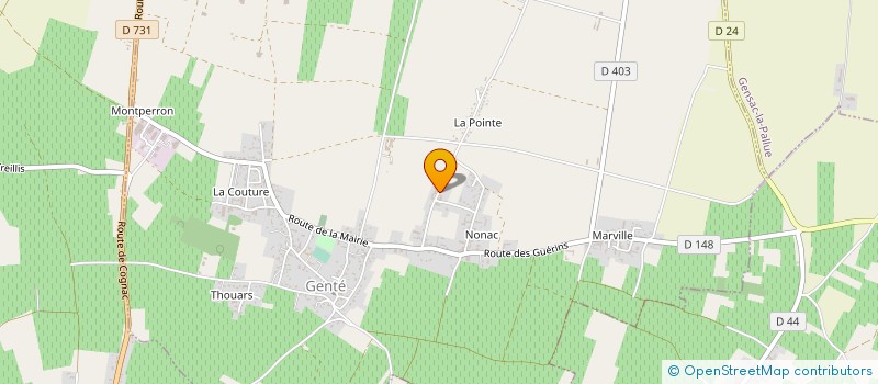 localisation de l'entreprise ASSOC PARENTS ELEVES ECOLE GENTE à SEGONZAC
