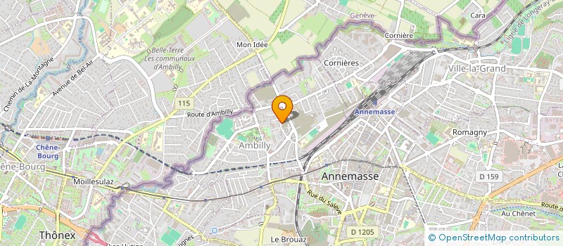 localisation de l'entreprise ASSOC PARENTS ELEVES ECOLES AMBILLY  AMBILLY