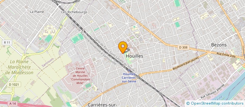 localisation de l'entreprise ASSOC PARENTS ELEVES ET AMIS MUSIQUE  HOUILLES