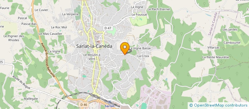 localisation de l'entreprise ASSOC PARENTS ELEVES MATERNELL à SARLAT-LA-CANEDA