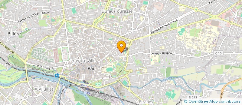 localisation de l'entreprise ASSOC PARENTS ELEVES ST CRICQ à PAU