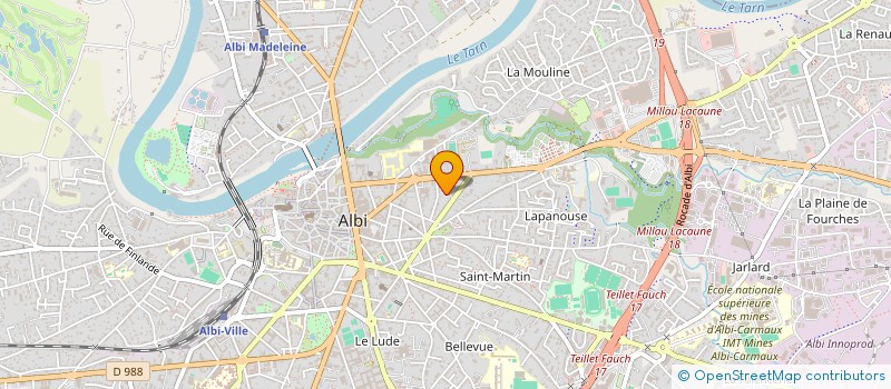 localisation de l'entreprise ASSOC PARIT INTERPRO ARTISAN TARN à ALBI