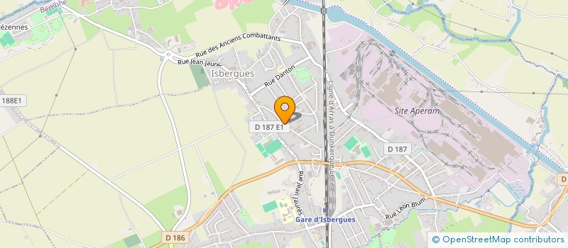 localisation de l'entreprise ASSOC PAROISSIALE D ISBERGUES  ISBERGUES