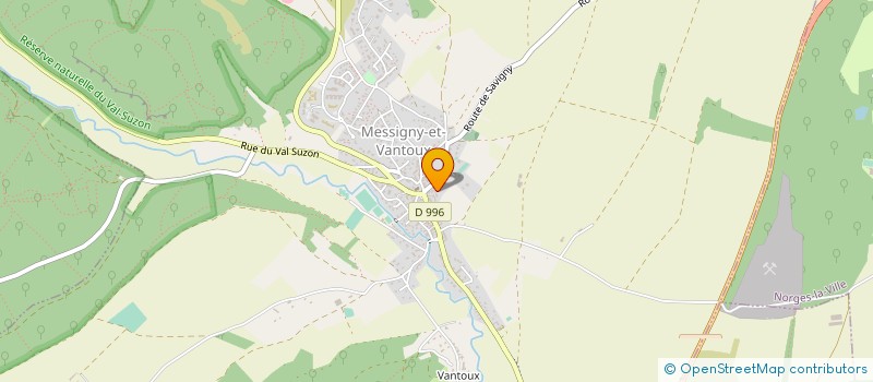 localisation de l'entreprise ASSOC PAROISSIALE DES HAUTS DU SUZON  MESSIGNY-ET-VANTOUX