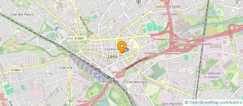 localisation de l'entreprise ASSOC PAROISSIALE ST LEGER  LENS