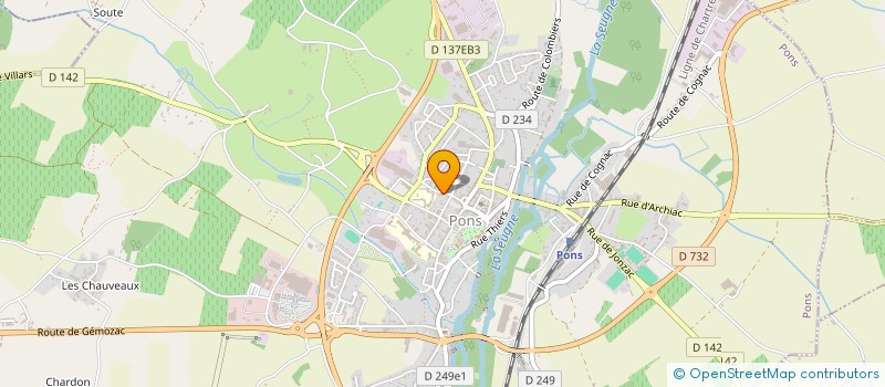 localisation de l'entreprise ASSOC PATRONAGE LAIQUE FFC à PONS