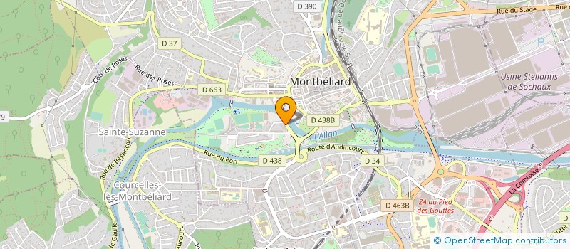 localisation de l'entreprise ASSOC PAYS DE MONTBELIARD ENVIRONNEMENT  MONTBELIARD