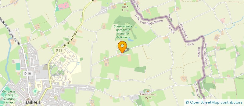 localisation de l'entreprise ASSOC PEDESTRE DU RAVENSBERG à BAILLEUL