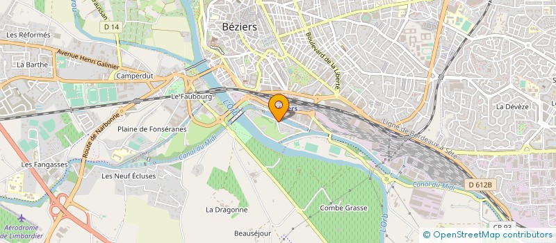 localisation de l'entreprise ASSOC PENICHE CARABOSSE à BEZIERS