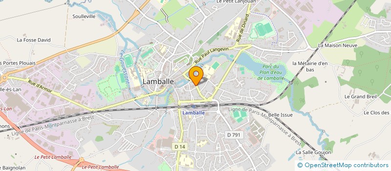 localisation de l'entreprise ASSOC PENTHIEVRE LE LAMBALLE SPORTS à LAMBALLE-ARMOR