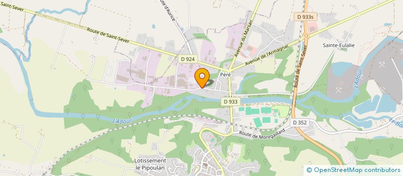 localisation de l'entreprise ASSOC PERE PETANQUE CLUB  SAINT-SEVER