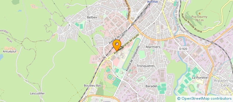 localisation de l'entreprise ASSOC PERRIE ET CIE CHARBONS à AURILLAC
