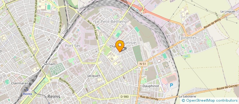 localisation de l'entreprise ASSOC PETANQUE CHALET TUNISIE  REIMS