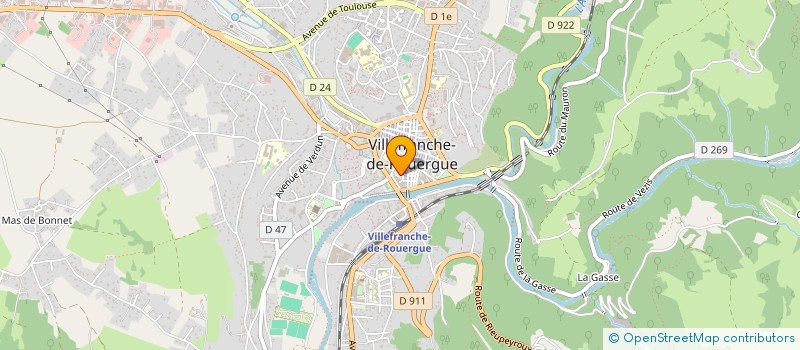 localisation de l'entreprise ASSOC PING PONG CLUB VILLEFRANCHOIS  VILLEFRANCHE-DE-ROUERGUE