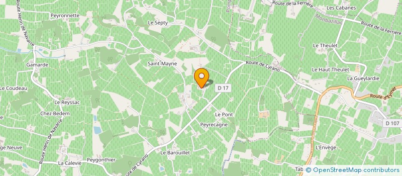 localisation de l'entreprise ASSOC POINT ACCUEIL RURAL CANTONAL  SIGOULES-ET-FLAUGEAC