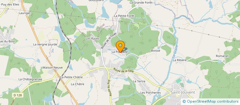 localisation de l'entreprise ASSOC POISSON D'OR LIMOUSIN à SAINT-JOUVENT