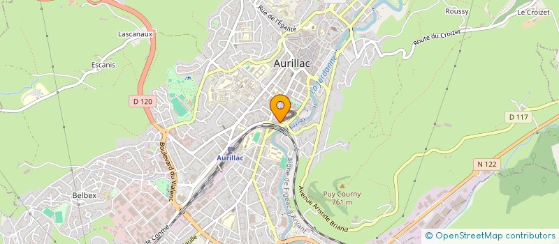 localisation de l'entreprise ASSOC POLYVALENTE ACTIONS JUDICIAIRES 15 à AURILLAC