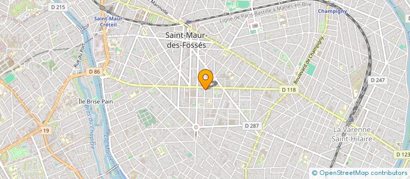 localisation de l'entreprise ASSOC PORTUGAISE CULTUR SOCIAL ST MAUR  SAINT-MAUR-DES-FOSSES