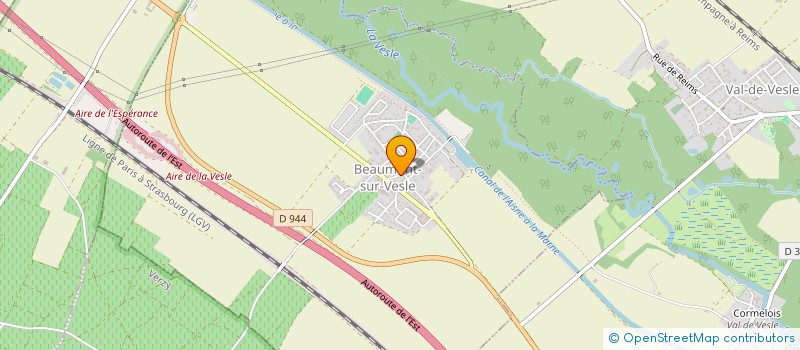 localisation de l'entreprise ASSOC POUR LA CULTURE & LA COMMUNICATION  BEAUMONT-SUR-VESLE