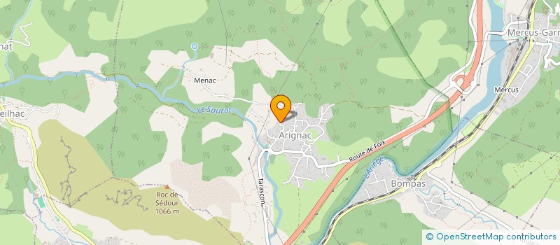 localisation de l'entreprise ASSOC POUR LA FORMATION A LA PREVENTION ET LA SECURITE à ARIGNAC