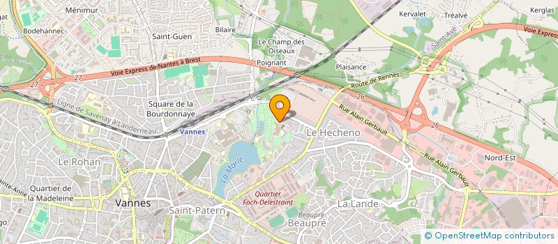 localisation de l'entreprise ASSOC POUR LE DON DE SANG BENEVOLE DE VANNES ET SES ENVIRONS à VANNES