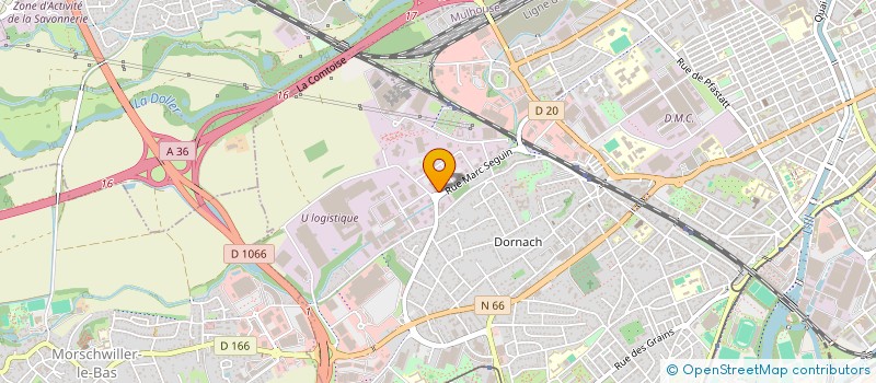 localisation de l'entreprise ASSOC POUR LE TECHNOPOLE REGION MULHOUSE  MULHOUSE