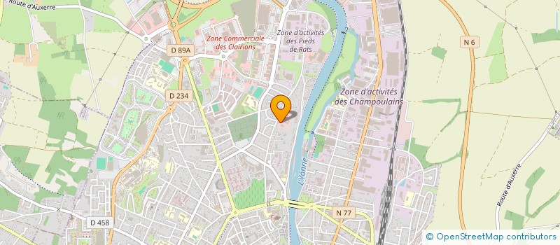 localisation de l'entreprise ASSOC. PPESENCE SERVICES A DOMICILE  AUXERRE