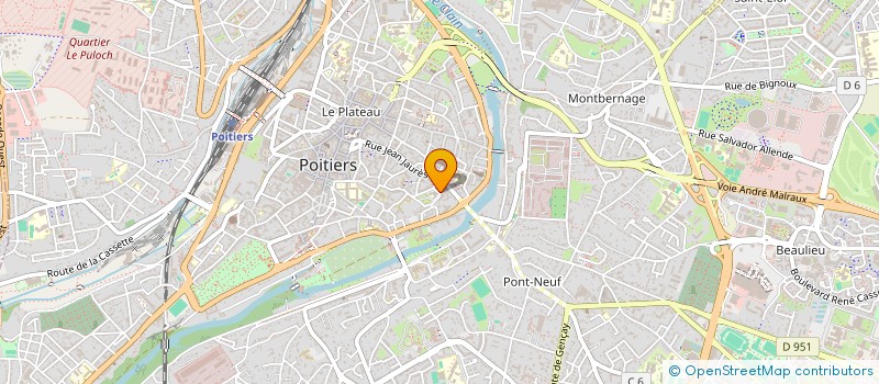 localisation de l'entreprise ASSOC PRATICIENS CLINIQUE HOSPITALIERES à POITIERS