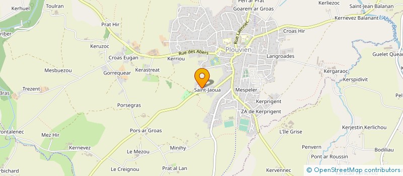 localisation de l'entreprise ASSOC PRATIQUE ET ETUDE DU YOGA à PLABENNEC