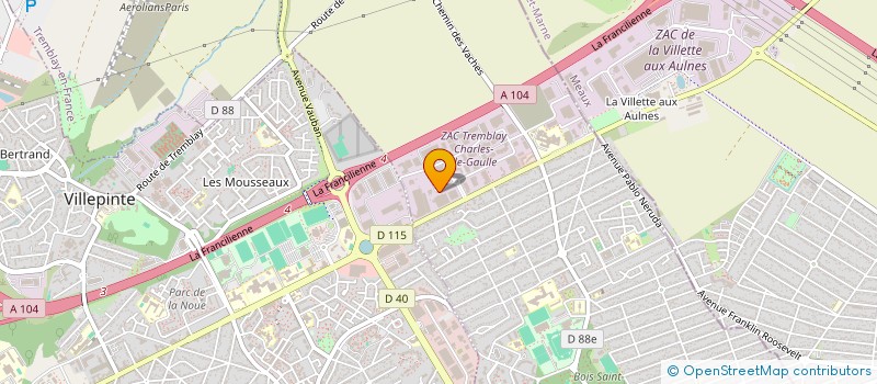 localisation de l'entreprise ASSOC PREV PAR ARTS DE RUE TREMBLAY à TREMBLAY-EN-FRANCE