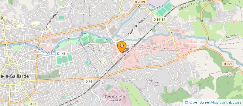 localisation de l'entreprise ASSOC PROF MINOTERIE CORREZE  MALEMORT