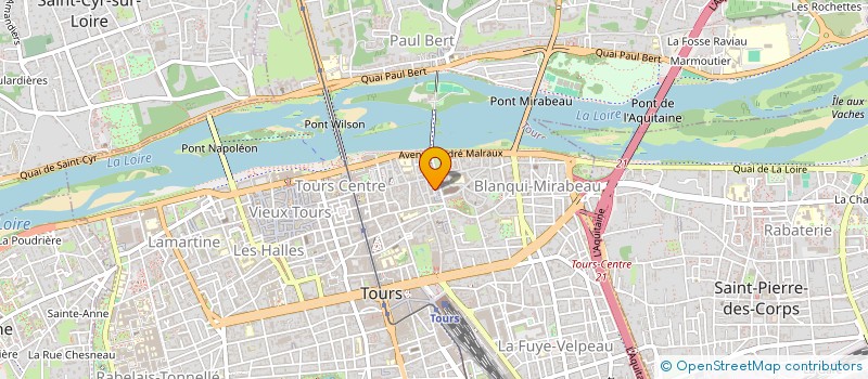 localisation de l'entreprise ASSOC PROGRES CHIRURGIE CARDIAQUE à TOURS