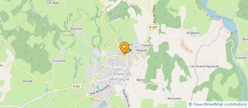 localisation de l'entreprise ASSOC PROMOT FORMAT METIERS DE L AMENAGE à LE MAYET-DE-MONTAGNE