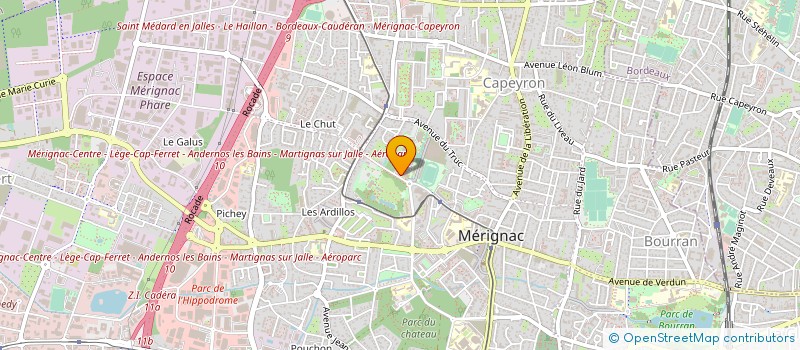 localisation de l'entreprise ASSOC PROTECTION CIVILE MERIGNAC  MERIGNAC