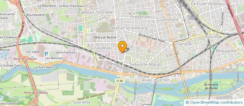 localisation de l'entreprise ASSOC PSYCHOMOTRICIENS D'INDRE ET LOIRE  TOURS