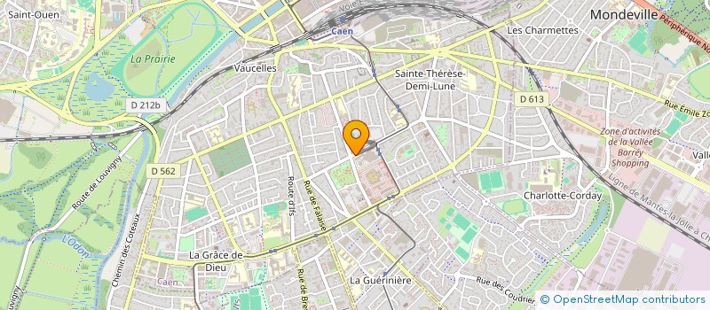 localisation de l'entreprise ASSOC RECHER DEVELOPPEMENT CANCEROLOGIE à CAEN
