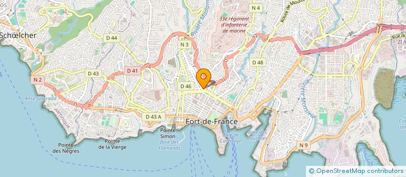 localisation de l'entreprise ASSOC RECHERC & AIDE MATRIMON ENQ SOCIAL à FORT-DE-FRANCE