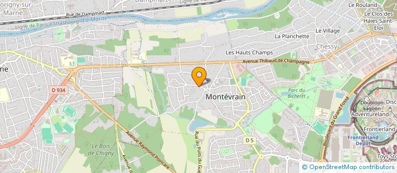 localisation de l'entreprise ASSOC RECHERC CREATION INFORMAT DEVELOP à MONTEVRAIN