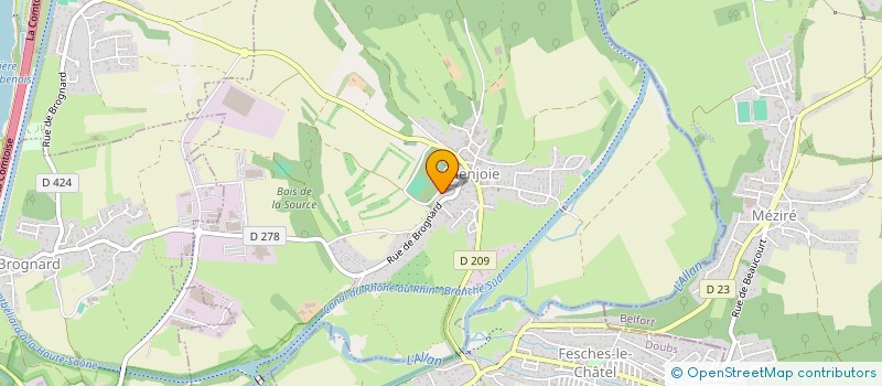 localisation de l'entreprise ASSOC RECRE A SONS  ALLENJOIE